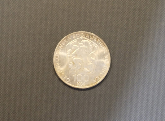 1974 Strieborná minca 100 Kčs B. Smetana 150. výročie