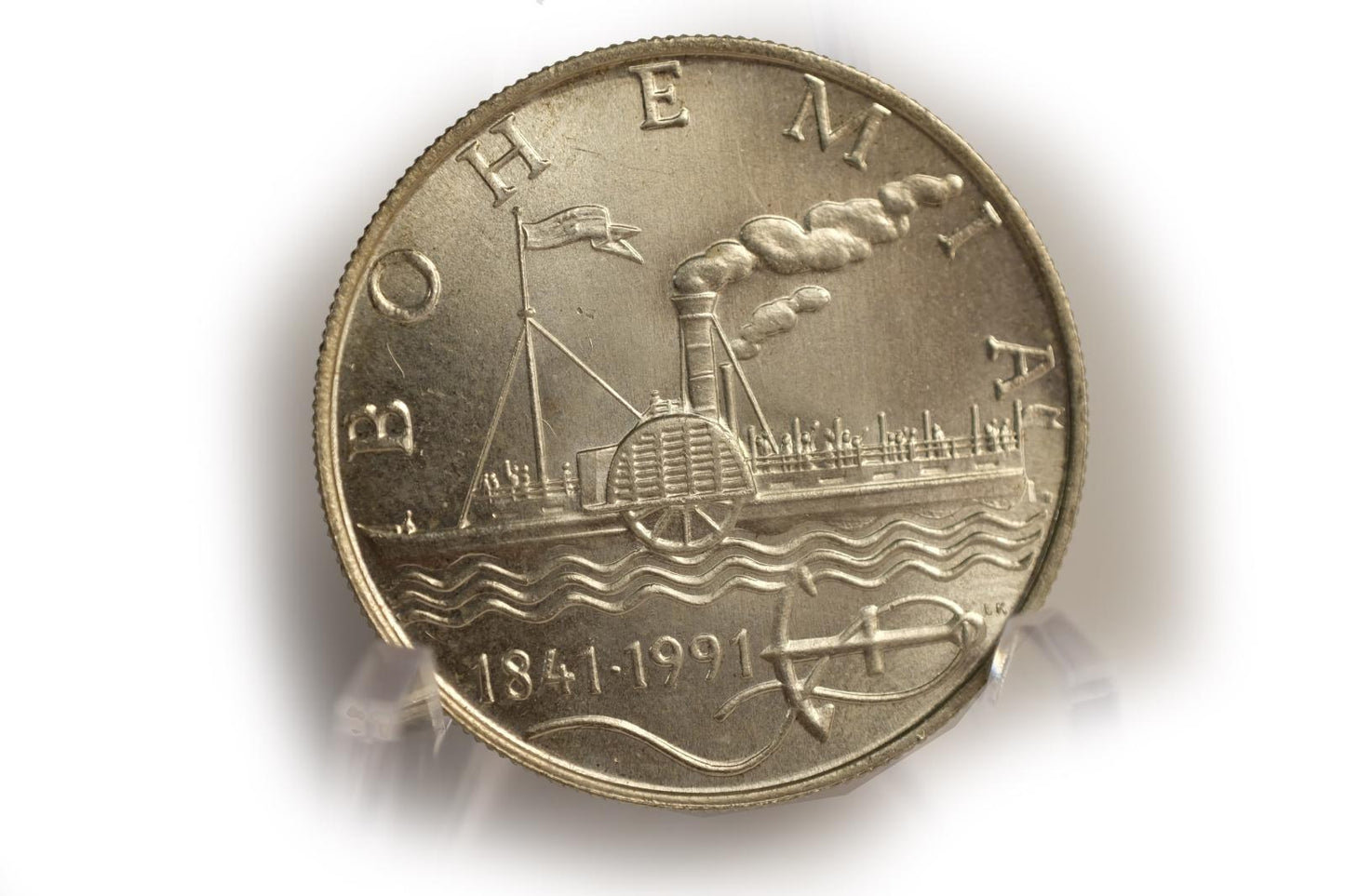 1991 50 Kčs - 1. český parník Bohemia - zahájenie plavby