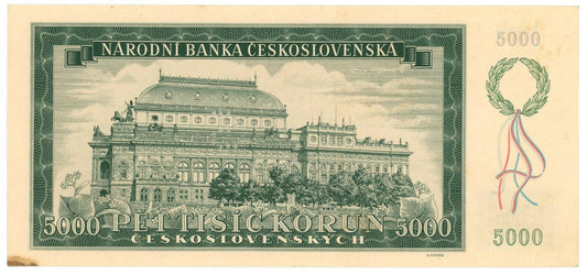 1945 5000 kčs Specimen A12 AUNC