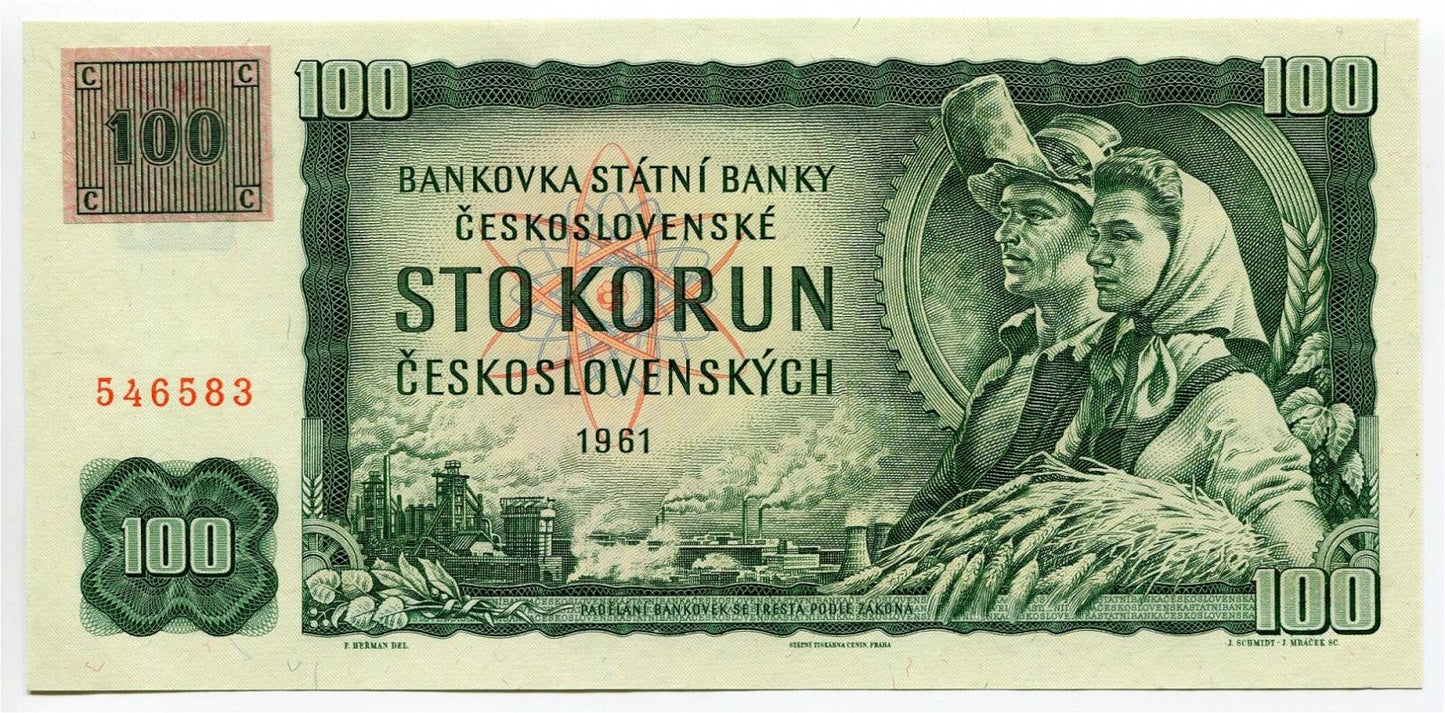 1961 100 korun Český kolok UNC