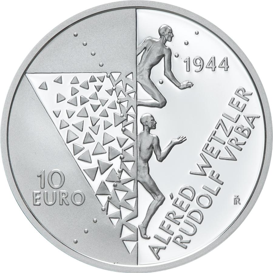 2024 Strieborná minca 10€ Podanie správy o nacistických vyhladzovacích táboroch