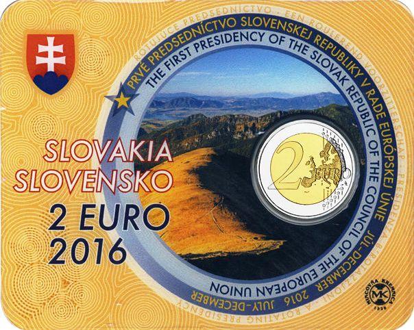 Slovensko 2 euro 2016 Prvé predsedníctvo Slovenskej republiky v Rade Európskej únie Karta