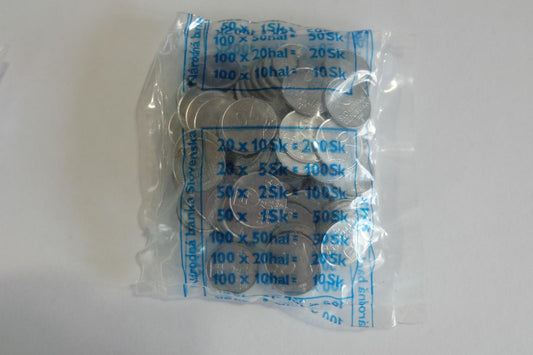 20 Halierov Set mincí 1996 v originál bankovom sáčku UNC