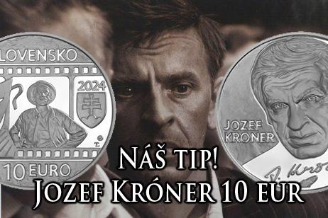 2024 Strieborná minca 10€ Jozef Kroner – 100. výročie narodenia