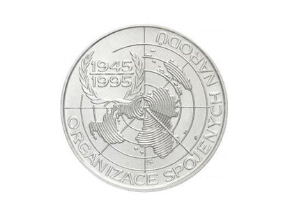1995 Pamätná strieborná minca. 200 kč. 50. výročie založenia OSN