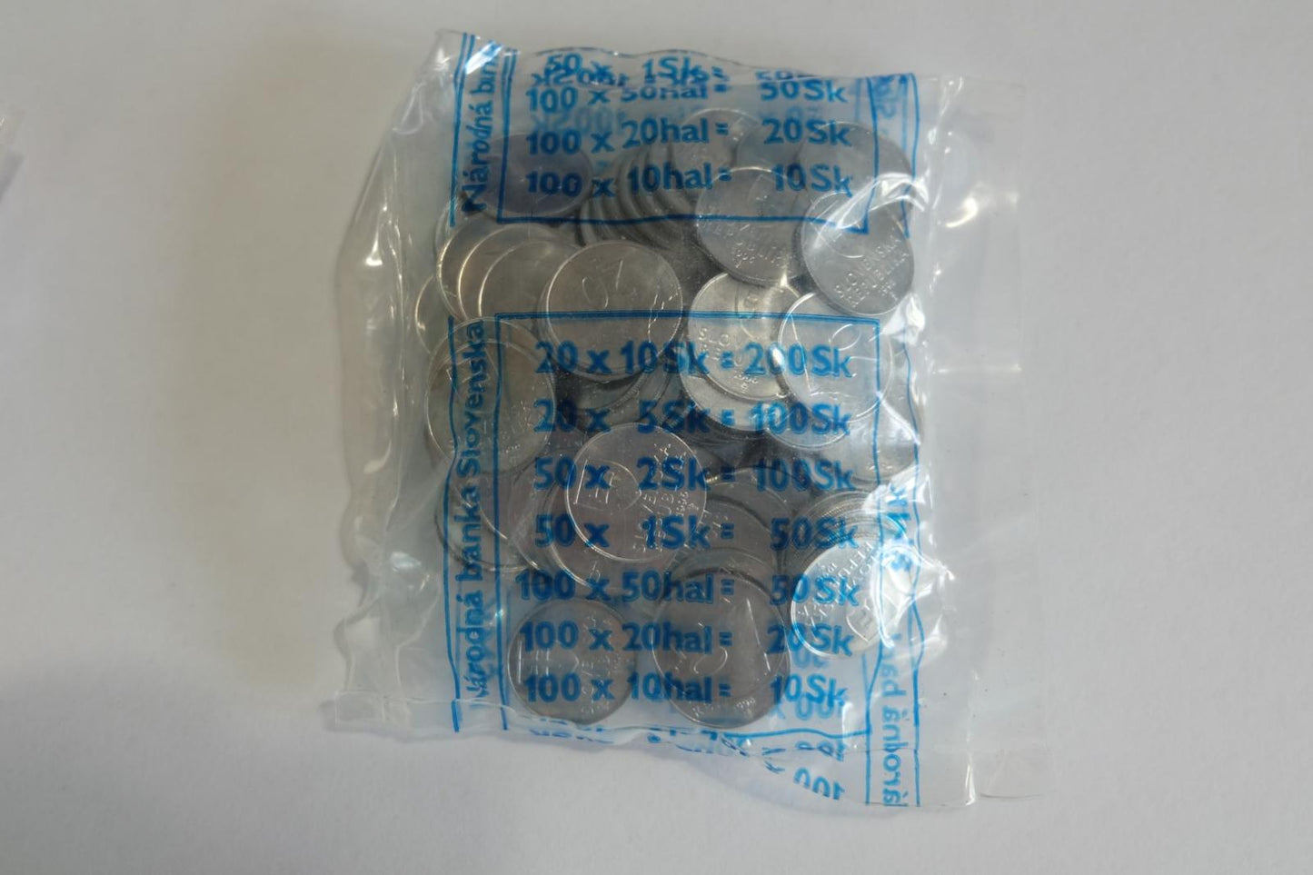 20 Halierov Set mincí 1998 v originál bankovom sáčku UNC