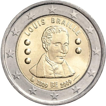 2009 2 EURO Belgicko - Louis Braille