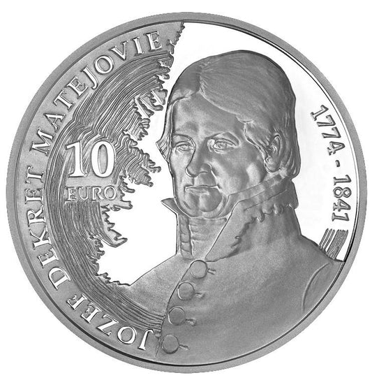2024 Strieborná 10 € - Jozef Dekret Matejovie – 250. výročie narodenia