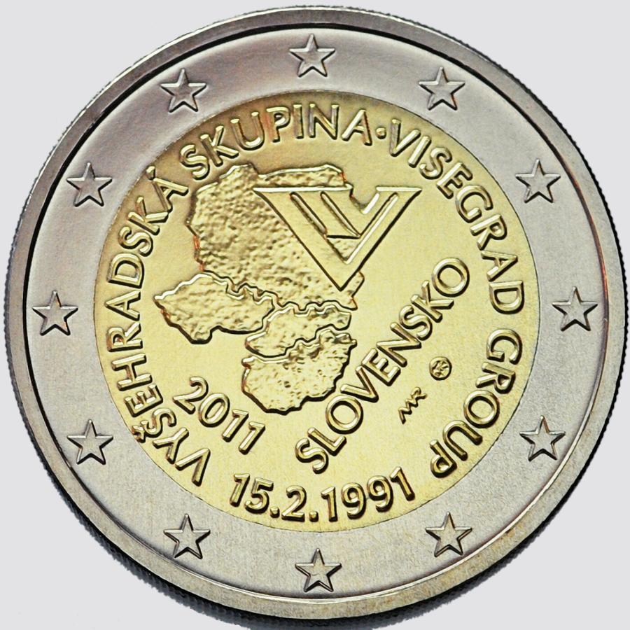 2011 Slovensko 2 euro- 20. výročie vytvorenia Vyšehradskej skupiny UNC