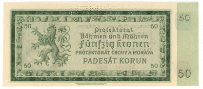 1940 50 korún protektorát Čechy a Morava