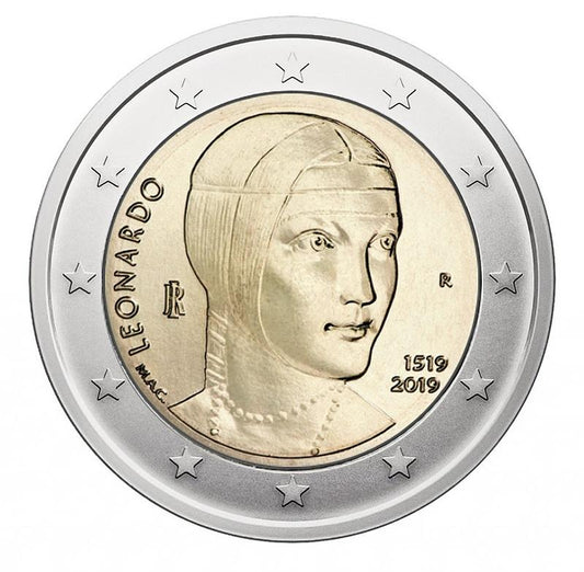 2019 Taliansko 2 eurá Leonardo Da Vinci