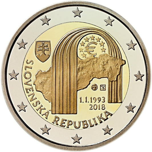 2018 Slovensko 2 euro- 25. výročie vzniku Slovenskej republiky UNC