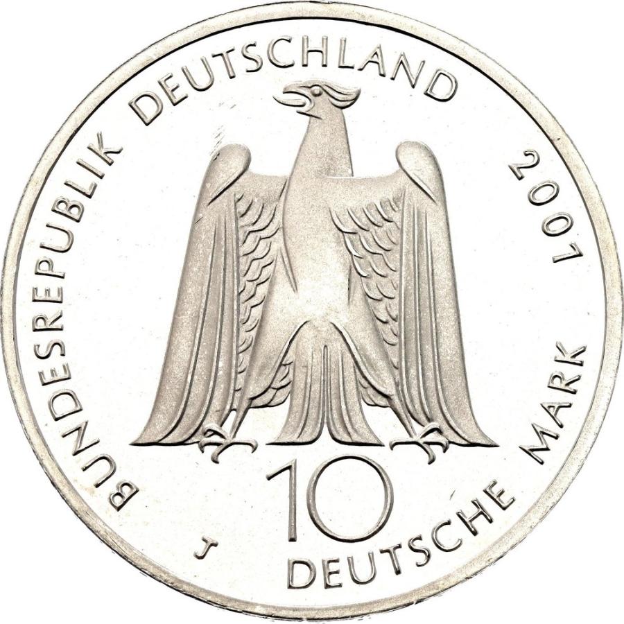 2001 Nemecko strieborná 10 marka. Albert Gustav Lortzing
