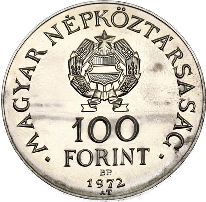 1972 100 FORINT 100 výročie spojejenia Budy a Pešty v Budapešt