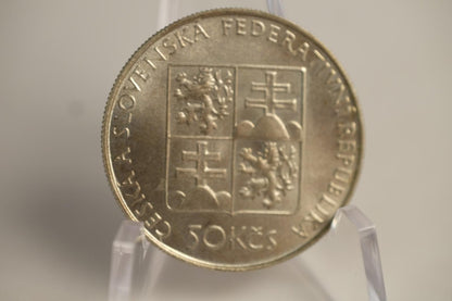 1991 50 Kčs  - 1. český parník Bohemia - zahájenie plavby
