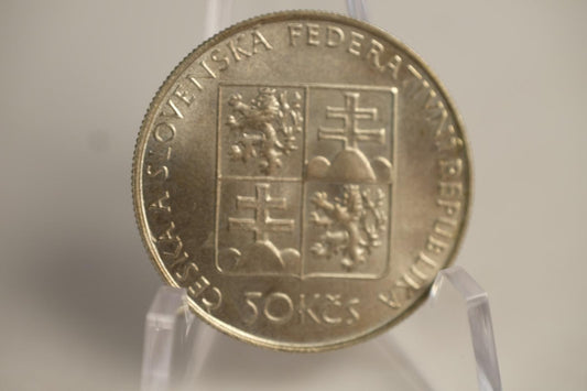 1991 50 Kčs  - 1. český parník Bohemia - zahájenie plavby