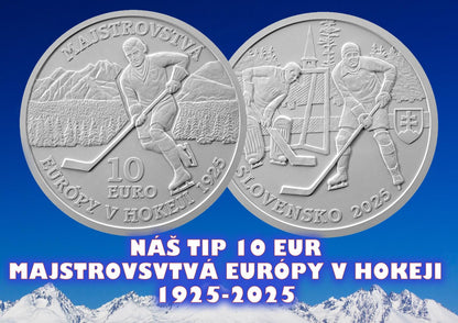 2025 10 EUR Strieborná minca Prvý medzinárodný športový turnaj na území SR Proof a BU