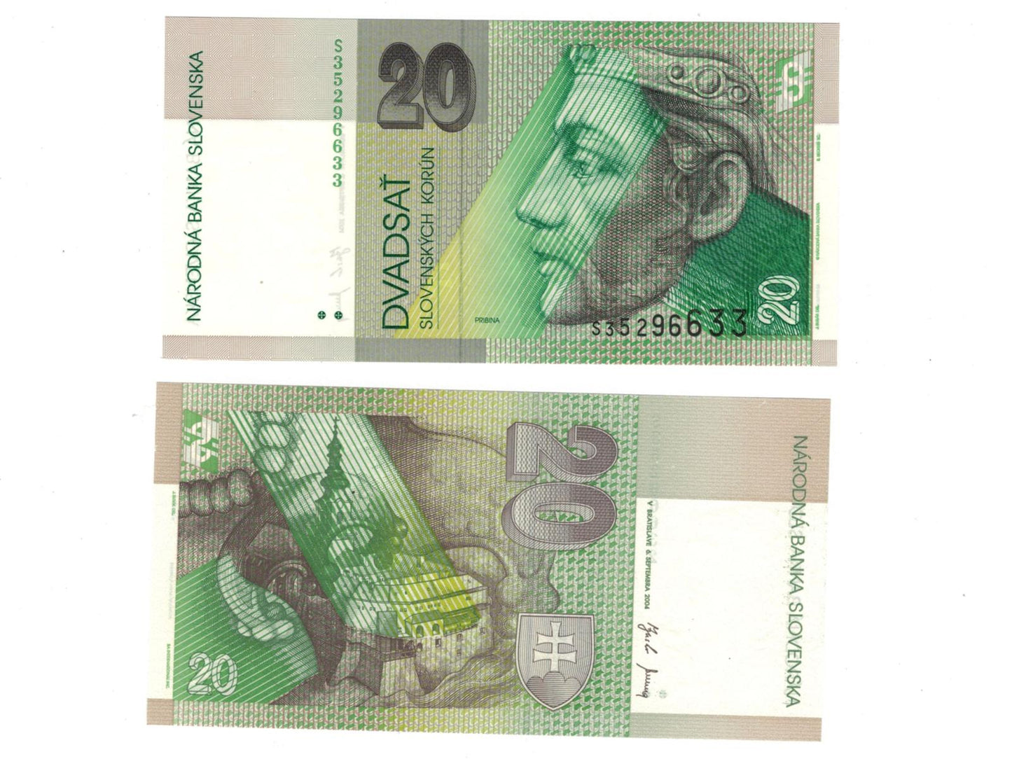 20 korún Slovenských 2004 Séria s UNC