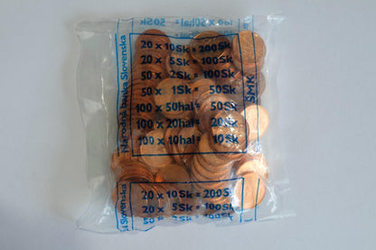 50 Halierov Set mincí 2000 v originál bankovom sáčku UNC