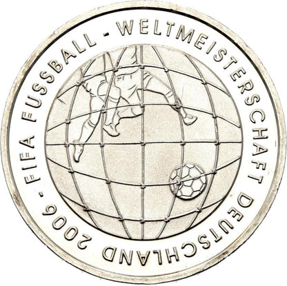 2005 A Nemecko strieborná 10 Euro Futbalový šampionát