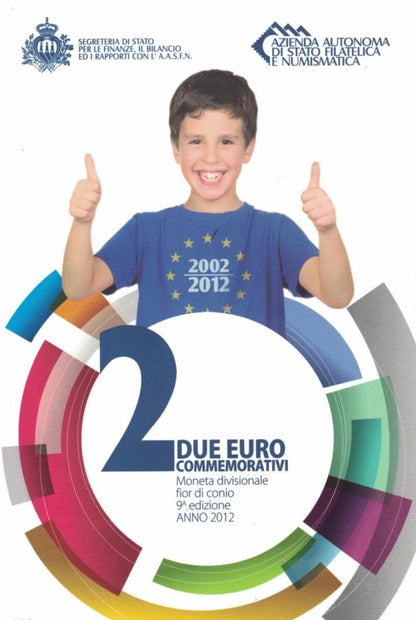2012 San Maríno 2 eurá Zavedenie hotovostnej euro meny