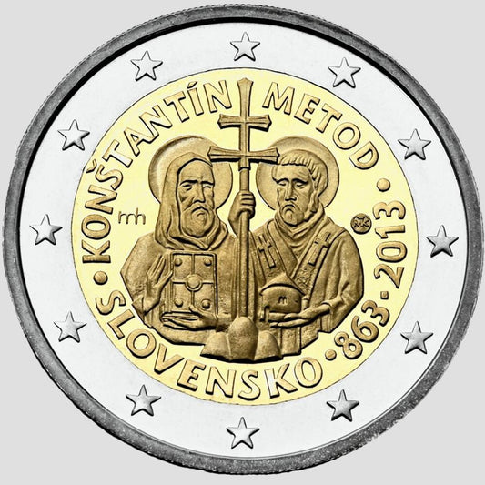 2013 Slovensko 2 euro- 1150. výročie príchodu misie Konštantína a Metoda UNC