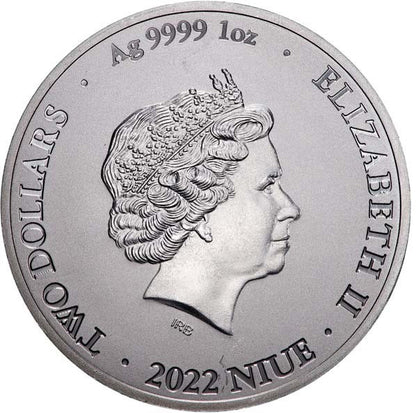 2022 2 Dollars Niue BU 1 Oz Ag Bitcoin