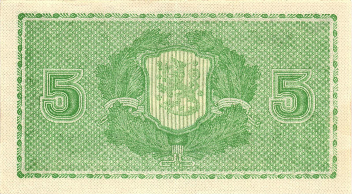 1939 5 Markkaa Fínsko
