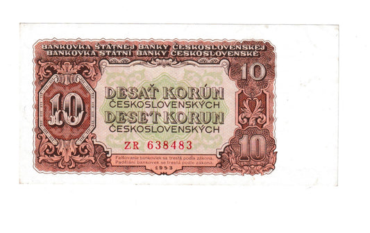 1953 10 Kčš séria ZR stav Vf