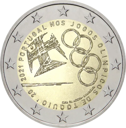 2021 Portugalsko 2 eurá Olympijské hry v Tokiu