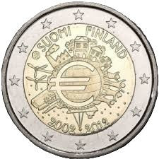 2012 2 EURO Fínsko - 10 Rokov Euro Meny