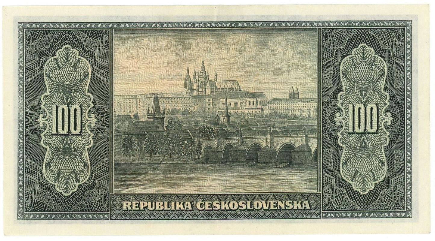 1945 100 korun Masaryk séria GF