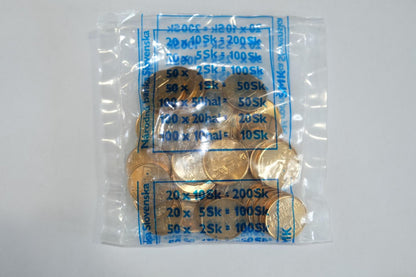 1 Koruna Set mincí 2002 v originál bankovom sáčku UNC