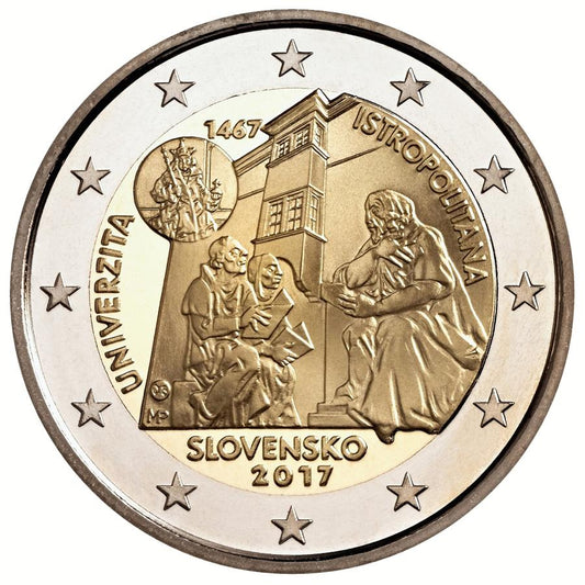 2017 Slovensko 2 euro- 550. výročie začatia činnosti Univerzity Istropolitany