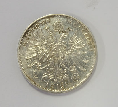 1912 2 Koruna Bz Franz Jozef Rakúsko Uhorsko