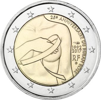 2017 2 Euro Francúzsko - Výskum rakoviny prsníka