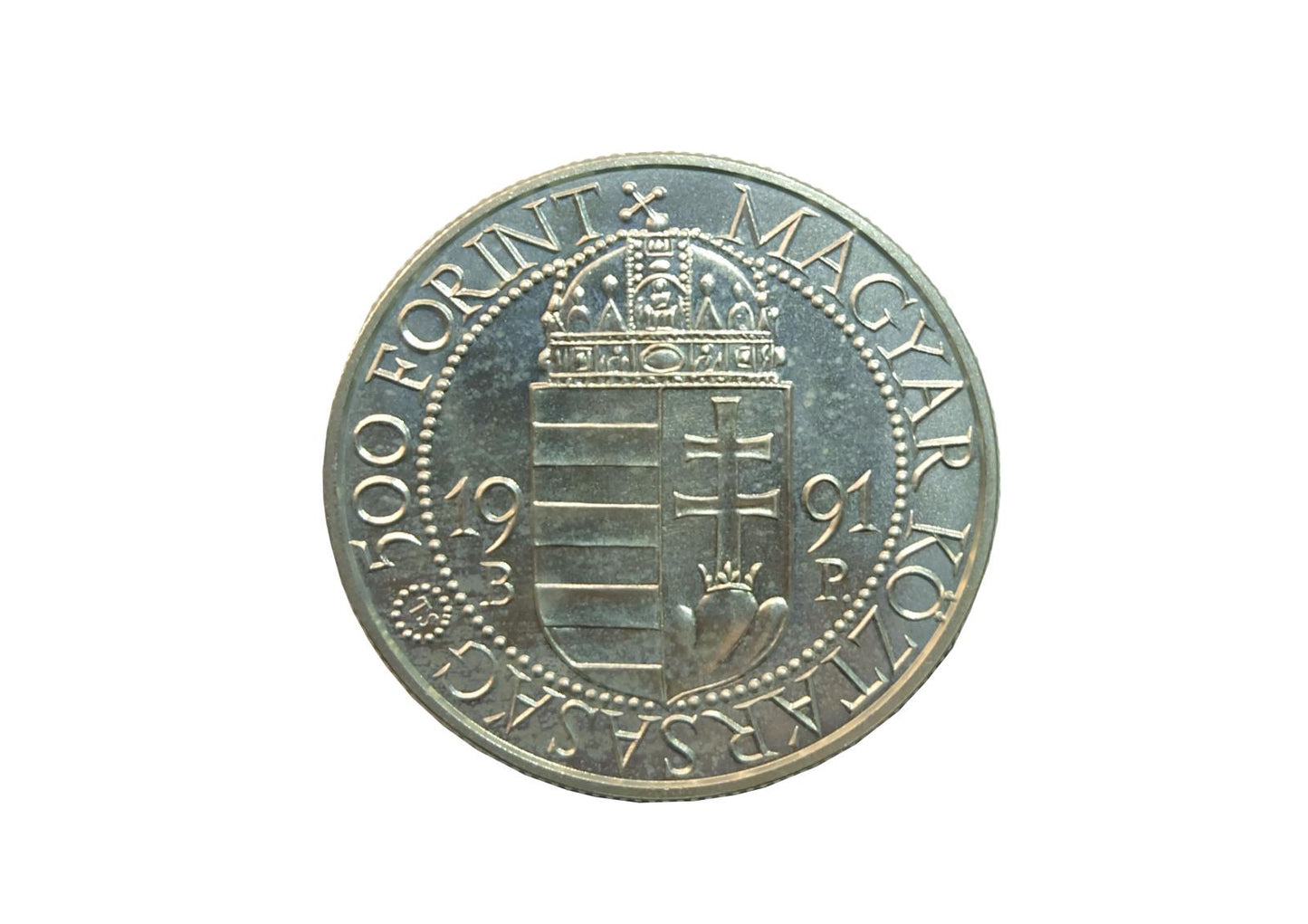 Strieborná minca 500 forint Ján Pavol II. 1991