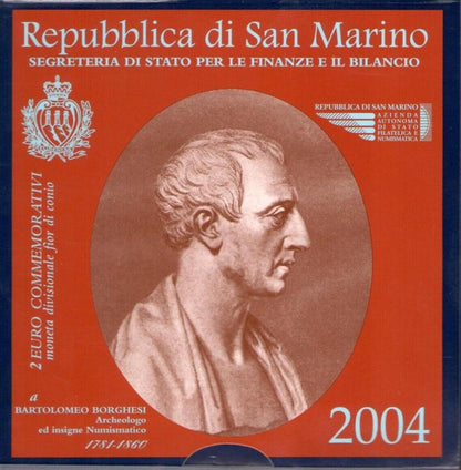 2004 SAN MARINO 2 EURO - BARTOLOMEO BORGHESI (BU)