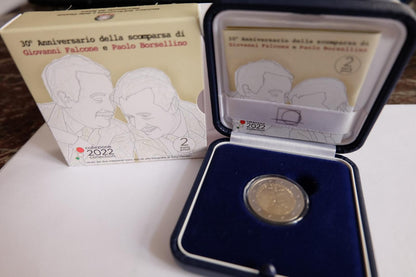 Taliansko 2 eurá 2022 Falcone - Borsellino (Proof)
