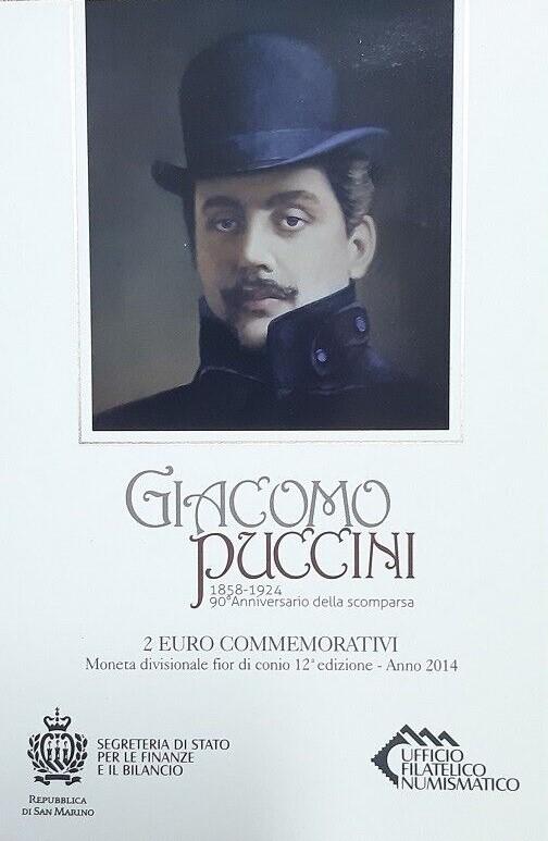 2014 San Maríno 2 euro Giacomo Puccini