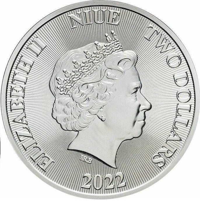 2022 2 Dollars Niue BU 1 Oz Ag Tree of Life