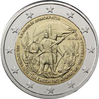 2013 2 Euro Grécko - 100 rokov únie s Krétou