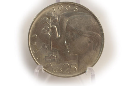 1965 25 Kčs- 20. výročie oslobodenia Československa