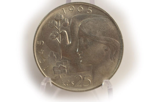 1965 25 Kčs- 20. výročie oslobodenia Československa