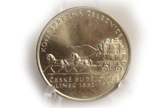 1982 100kčs - Konská železnica České Budějovice - Linec