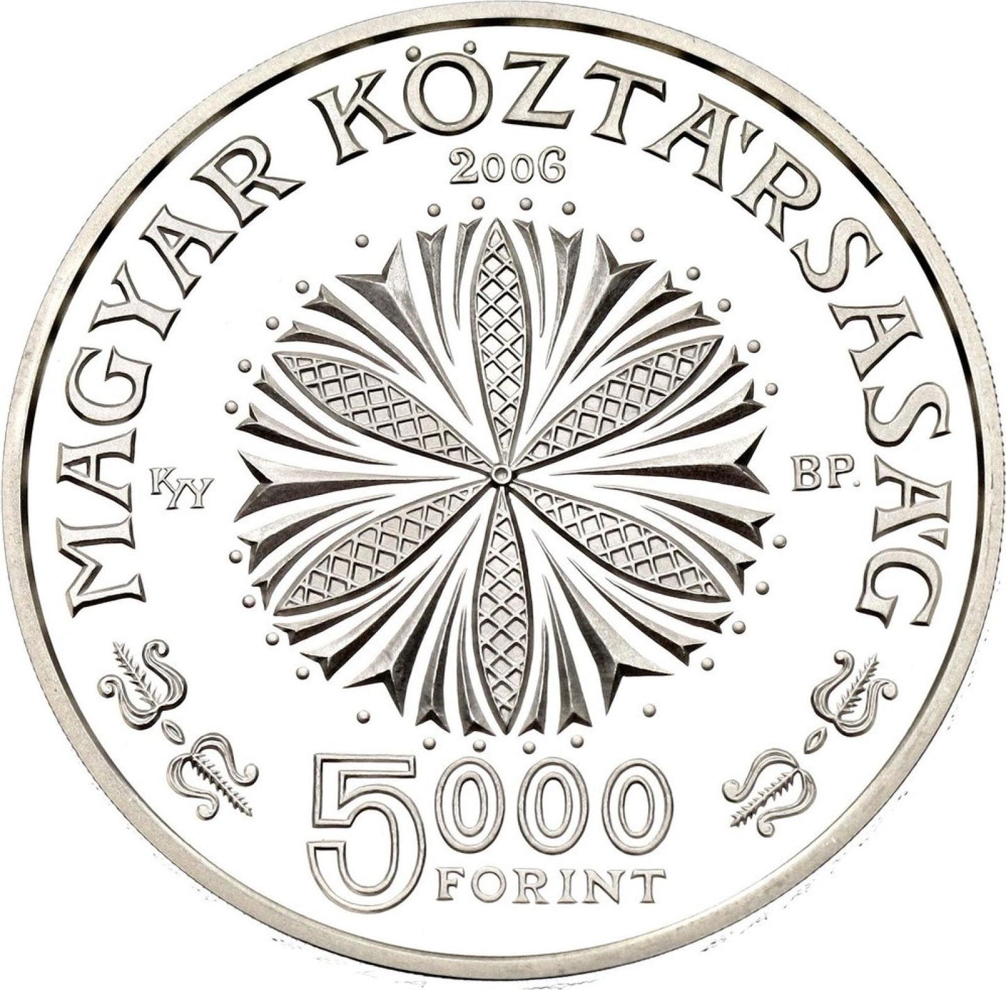 2006 Béla Bártok 5000 forintov striebro Proof