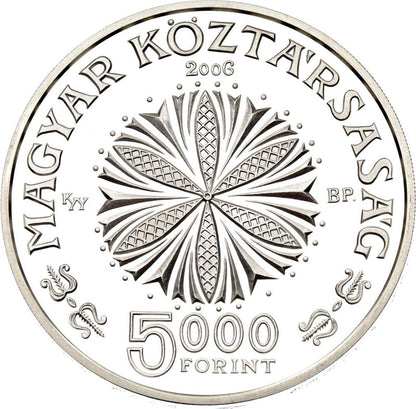 2006 Béla Bártok 5000 forintov striebro Proof