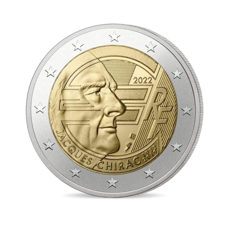 2022 Francúzsko  2 eurá Jacques Chirac