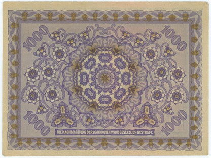 1922 1000 Koruna Rakúsko