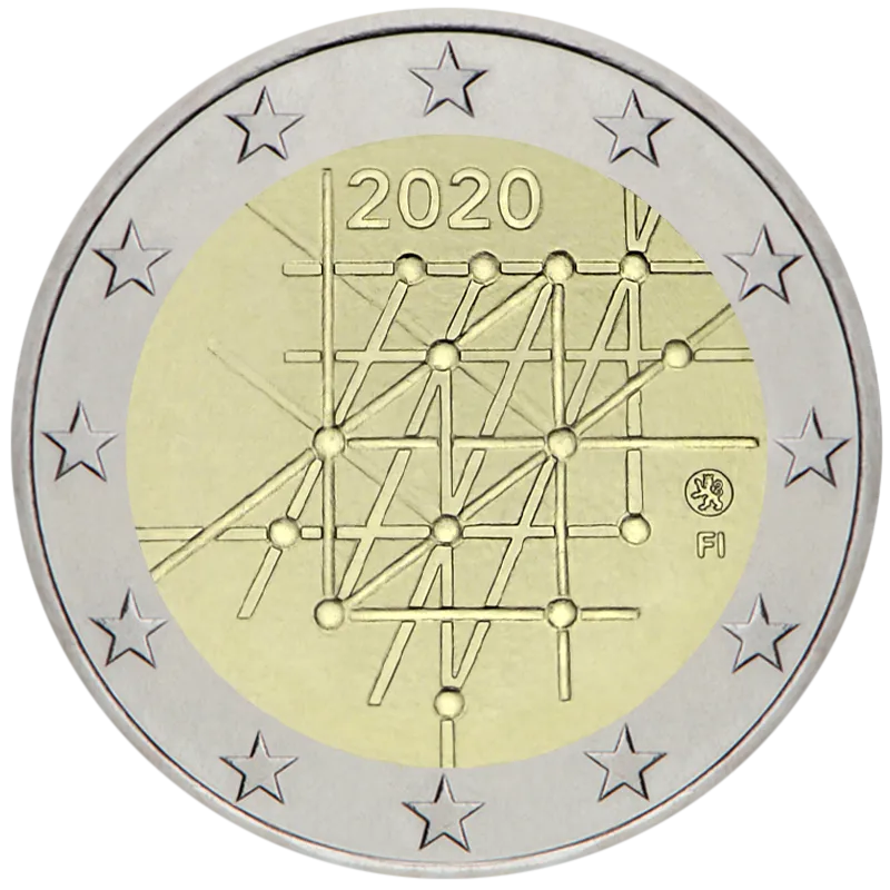2020 Fínsko 2 eurá Univerzita v Turku